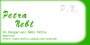 petra nebl business card